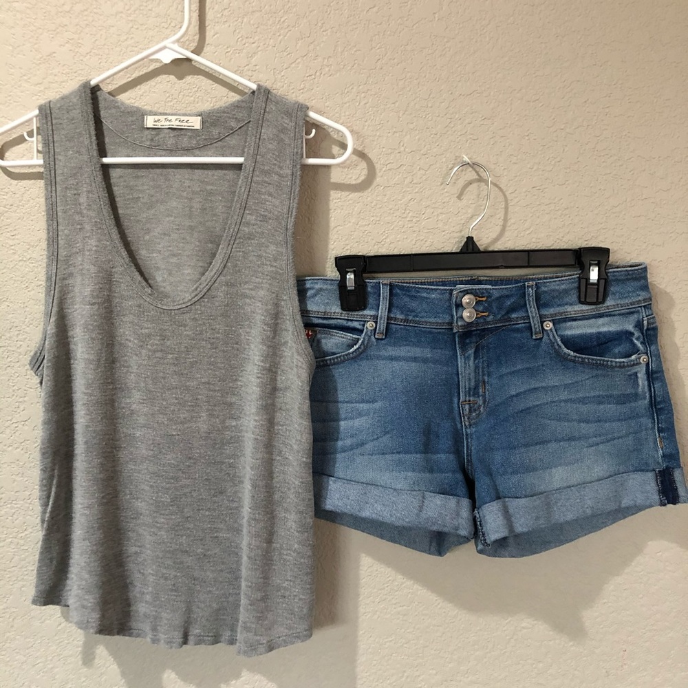 Women’s Free People tank with Hudson shorts 28